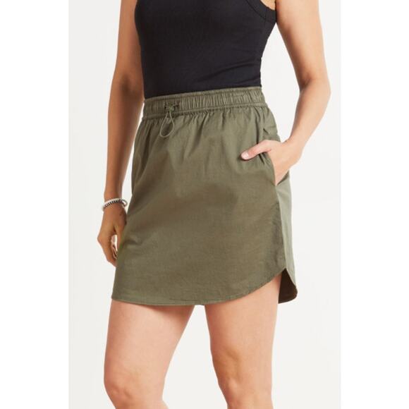 Sundry Dresses & Skirts - SUNDRY FOR EVEREVE Sunday Skirt with Bungee Drawcord in Olive // 2 (M)